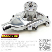 AEROFLOW ALLOY WATER PUMP POLISHED [CHEV V8 307 & 327 TYPE 1 SMALL BLOCK MOTOR]