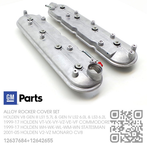 GENERAL MOTORS ENGINE ROCKER COVER SET [HOLDEN V8 GEN III LS1 5.7L, GEN IV LS2 6.0L & LS3 6.2L MOTOR]