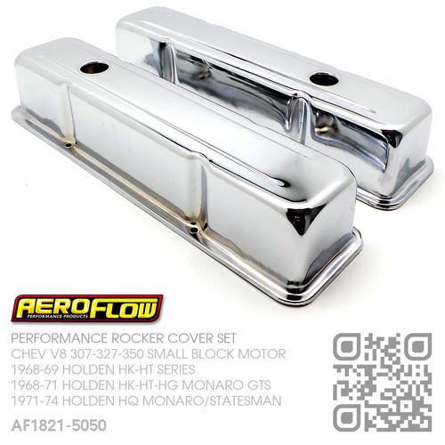 AEROFLOW PERFORMANCE STEEL ROCKER COVERS [CHEV V8 307-327-350 SMALL BLOCK MOTOR]