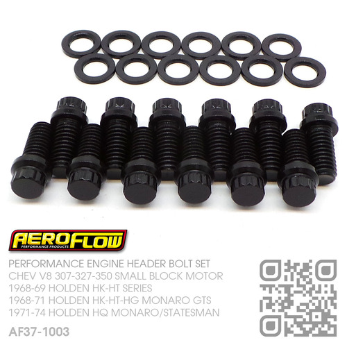 AEROFLOW PERFORMANCE HEADER BOLT KIT [CHEV V8 307-327-350 SMALL BLOCK MOTOR]