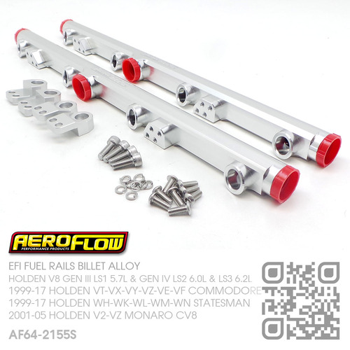 AEROFLOW BILLET ALLOY FUEL RAILS [HOLDEN V8 GEN III LS1 5.7L, GEN IV LS2 6.0L & LS3 6.2L MOTOR]