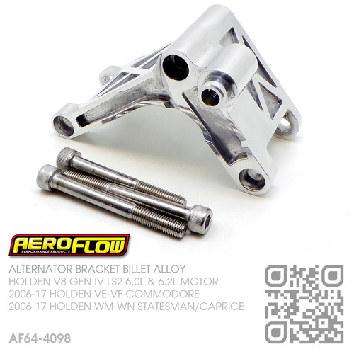 AEROFLOW BILLET ALLOY ALTERNATOR BRACKET [HOLDEN V8 GEN IV LS2 6.0L & LS3 6.2L MOTOR]