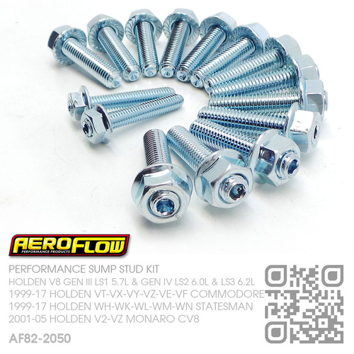 AEROFLOW PERFORMANCE SUMP STUD KIT [HOLDEN V8 GEN III LS1 5.7L, GEN IV LS2 6.0L & LS3 6.2L MOTOR]