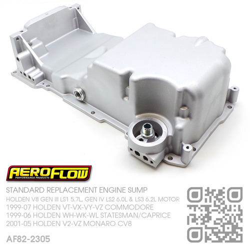 AEROFLOW STANDARD REPLACEMENT ALLOY SUMP [HOLDEN V8 GEN III LS1 5.7L, GEN IV LS2 6.0L & LS3 6.2L MOTOR]