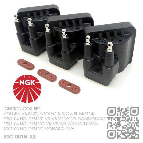 NGK IGNITION COIL SET [HOLDEN V6 3800, ECOTEC & SUPERCHARGED 3.8L MOTOR]