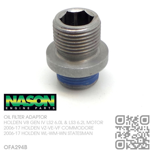 NASON OIL FILTER ADAPTOR [HOLDEN V8 GEN IV LS2 6.0L & LS3 6.2L MOTOR]